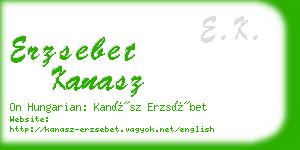 erzsebet kanasz business card